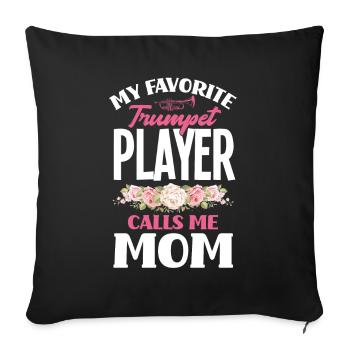 Trumpet Trumpeter Trumpet Player - Sofa pillowcase 17,3'' x 17,3'' (45 x 45 cm) - black - Front
