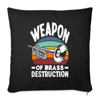 Trumpet Trumpeter Trumpet Player - Sofa pillowcase 17,3'' x 17,3'' (45 x 45 cm) - black - Front