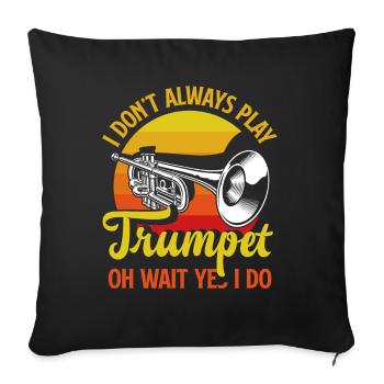 Trumpet Trumpeter Trumpet Player - Sofa pillowcase 17,3'' x 17,3'' (45 x 45 cm) - black - Front