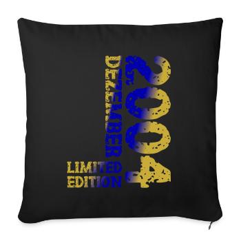2004 December Limited Edition 19th Birthday Decoration - Sofa pillowcase 17,3'' x 17,3'' (45 x 45 cm) - black - Front