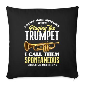 Trumpet Trumpeter Trumpet Player - Sofa pillowcase 17,3'' x 17,3'' (45 x 45 cm) - black - Front
