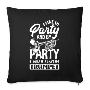 Trumpet Trumpeter Trumpet Player - Sofa pillowcase 17,3'' x 17,3'' (45 x 45 cm) - black - Front