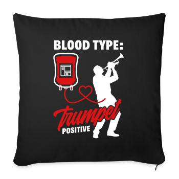 Trumpet Trumpeter Trumpet Player - Sofa pillowcase 17,3'' x 17,3'' (45 x 45 cm) - black - Front