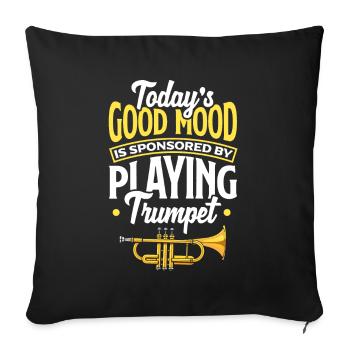 Trumpet Trumpeter Trumpet Player - Sofa pillowcase 17,3'' x 17,3'' (45 x 45 cm) - black - Front
