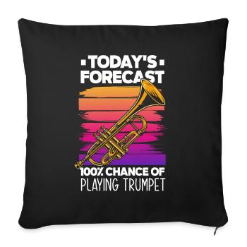 Trumpet Trumpeter Trumpet Player - Sofa pillowcase 17,3'' x 17,3'' (45 x 45 cm) - black - Front