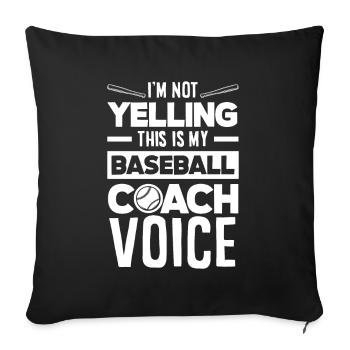 Drôle de baseball - Housse de coussin décorative 45 x 45 cm - noir - Devant