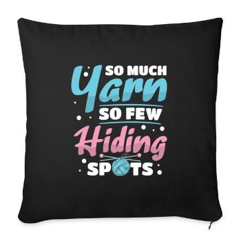 Tant de laine, si peu de cachettes - Housse de coussin décorative 45 x 45 cm - noir - Devant