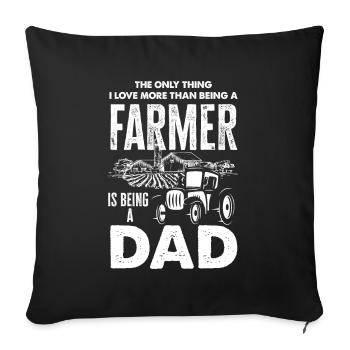 Funny Farmer Farm Farmer Gift - Sofa pillowcase 17,3'' x 17,3'' (45 x 45 cm) - black - Front