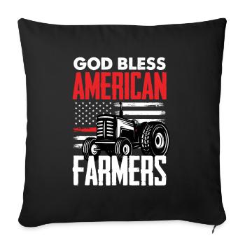 Funny Farmer Farm Farmer Gift - Sofa pillowcase 17,3'' x 17,3'' (45 x 45 cm) - black - Front