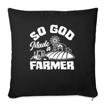 Funny Farmer Farm Farmer Gift - Sofa pillowcase 17,3'' x 17,3'' (45 x 45 cm) - black - Front
