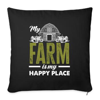Funny Farmer Farm Farmer Gift - Sofa pillowcase 17,3'' x 17,3'' (45 x 45 cm) - black - Front