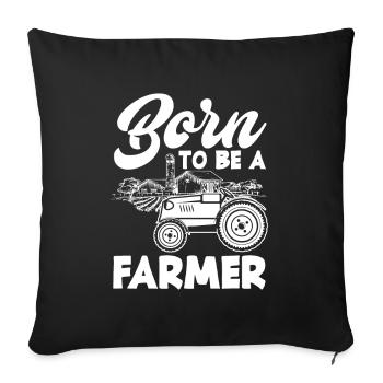 Funny Farmer Farm Farmer Gift - Sofa pillowcase 17,3'' x 17,3'' (45 x 45 cm) - black - Front