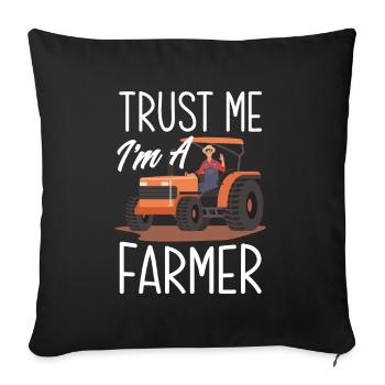 Funny Farmer Farm Farmer Gift - Sofa pillowcase 17,3'' x 17,3'' (45 x 45 cm) - black - Front
