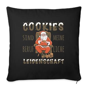 Lustig Datenschützer berufliche Cookies - Sofakissenbezug 45 x 45 cm - Schwarz - Vorne