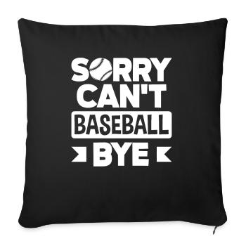 Drôle de baseball - Housse de coussin décorative 45 x 45 cm - noir - Devant