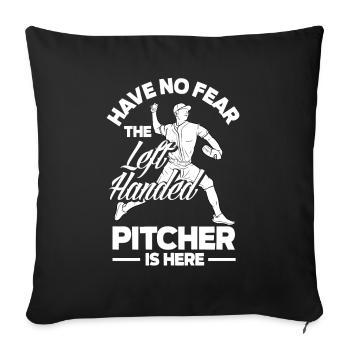 Funny Baseball - Sofa pillowcase 17,3'' x 17,3'' (45 x 45 cm) - black - Front