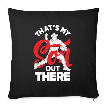 Drôle de baseball - Housse de coussin décorative 45 x 45 cm - noir - Devant