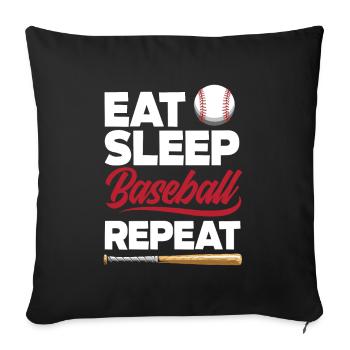 Funny Baseball - Sofa pillowcase 17,3'' x 17,3'' (45 x 45 cm) - black - Front