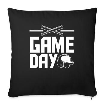 Drôle de baseball - Housse de coussin décorative 45 x 45 cm - noir - Devant