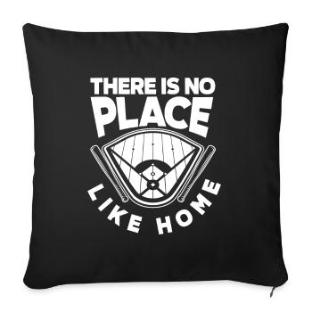 Funny Baseball - Sofa pillowcase 17,3'' x 17,3'' (45 x 45 cm) - black - Front