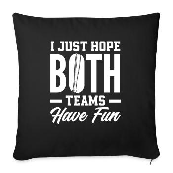 Drôle de baseball - Housse de coussin décorative 45 x 45 cm - noir - Devant