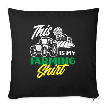 Funny Farmer Farm Farmer Gift - Sofa pillowcase 17,3'' x 17,3'' (45 x 45 cm) - black - Front
