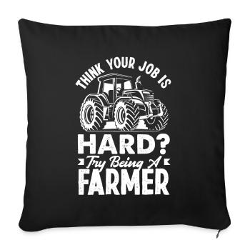 Funny Farmer Farm Farmer Gift - Sofa pillowcase 17,3'' x 17,3'' (45 x 45 cm) - black - Front