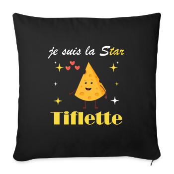 I'm the tiflette star - Sofa pillowcase 17,3'' x 17,3'' (45 x 45 cm) - black - Front