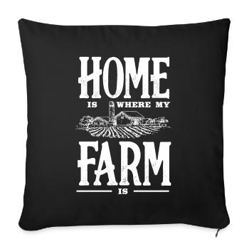Funny Farmer Farm Farmer Gift - Sofa pillowcase 17,3'' x 17,3'' (45 x 45 cm) - black - Front