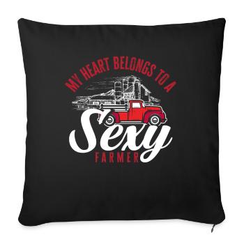 Funny Farmer Farm Farmer Gift - Sofa pillowcase 17,3'' x 17,3'' (45 x 45 cm) - black - Front
