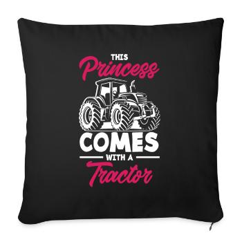 Funny Farmer Farm Farmer Gift - Sofa pillowcase 17,3'' x 17,3'' (45 x 45 cm) - black - Front