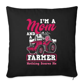 Funny Farmer Farm Farmer Gift - Sofa pillowcase 17,3'' x 17,3'' (45 x 45 cm) - black - Front