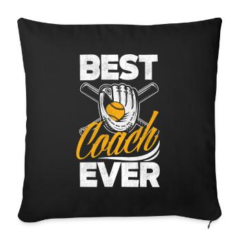 Drôle de baseball - Housse de coussin décorative 45 x 45 cm - noir - Devant