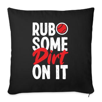 Drôle de baseball - Housse de coussin décorative 45 x 45 cm - noir - Devant