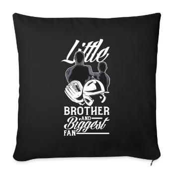 Drôle de baseball - Housse de coussin décorative 45 x 45 cm - noir - Devant