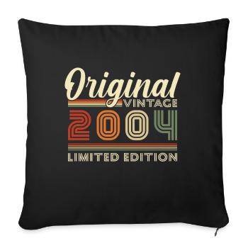 Vintage 2004 Jahrgang Geburtstag Retro Geschenk - Sofa pillowcase 17,3'' x 17,3'' (45 x 45 cm) - black - Front
