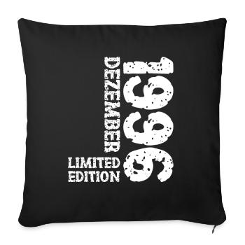 1996 Dezember Limited Edition 27. Geburtstag Deko - Sofakissenbezug 45 x 45 cm - Schwarz - Vorne
