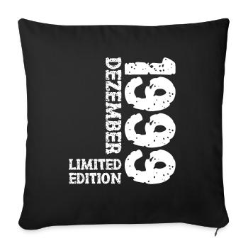1999 December Limited Edition 24th Birthday Decoration - Sofa pillowcase 17,3'' x 17,3'' (45 x 45 cm) - black - Front