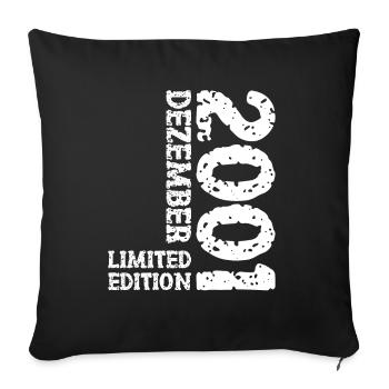 2001 décembre édition limitée 22e anniversaire décoration - Housse de coussin décorative 45 x 45 cm - noir - Devant