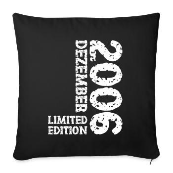 2006 December Limited Edition 17th Birthday Decoration - Sofa pillowcase 17,3'' x 17,3'' (45 x 45 cm) - black - Front