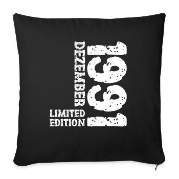 1991 December Limited Edition 32nd Birthday Decoration - Sofa pillowcase 17,3'' x 17,3'' (45 x 45 cm) - black - Front