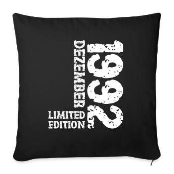 1992 December Limited Edition 31st Birthday Decoration - Sofa pillowcase 17,3'' x 17,3'' (45 x 45 cm) - black - Front