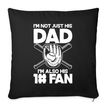 Drôle de baseball - Housse de coussin décorative 45 x 45 cm - noir - Devant