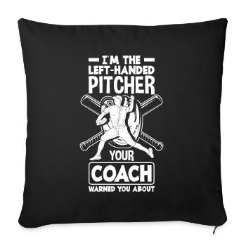 Funny Baseball - Sofa pillowcase 17,3'' x 17,3'' (45 x 45 cm) - black - Front