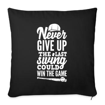 Funny Baseball - Sofa pillowcase 17,3'' x 17,3'' (45 x 45 cm) - black - Front