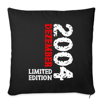2004 December Limited Edition 19th Birthday Decoration - Sofa pillowcase 17,3'' x 17,3'' (45 x 45 cm) - black - Front