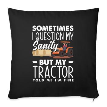 Funny Farmer Farm Farmer Gift - Sofa pillowcase 17,3'' x 17,3'' (45 x 45 cm) - black - Front