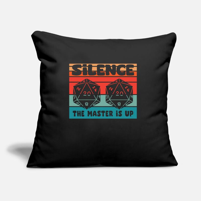Silence! The Master Is Up D20 Cube Sofa pillowcase 17,3'' x 17,3'' (45 x 45 cm)