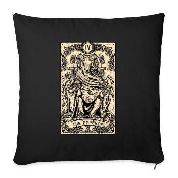 The Emperor I Goth Tarot Card I Fortune Teller - Sofakissenbezug 45 x 45 cm - Schwarz - Vorne