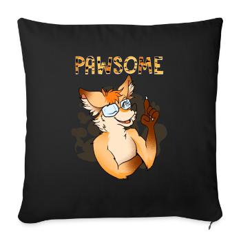 Pawsome I Furry Fandom Cospaly - Sofakissenbezug 45 x 45 cm - Schwarz - Vorne